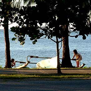 Children & canoe