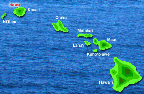 Hawaiian Islands Map