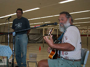 Carlos playing music