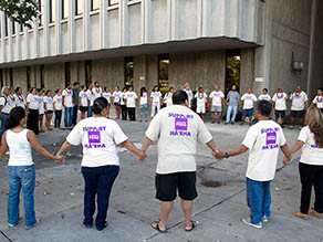 Supporters Gather