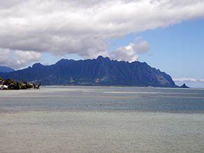 Long shot of Kualoa